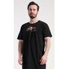 Pánská noční košile s krátkým rukávem Legend - černá