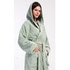 Dámský župan dlouhý s kapucí Lesní víla - khaki