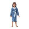 Dětský dlouhý župan s kapucí TAMPA duo modrá