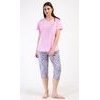 Dámské pyžamo kapri Miana - světle růžová