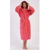 Dámský župan dlouhý s kapucí Jahoda - jahodová