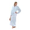 Dámský dlouhý hřejivý župan se šálovým límcem LILLY EXTRA světle modrá
