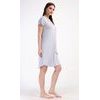 Dámská noční košile s krátkým rukávem Vločka - šedá