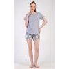 Dámské pyžamo šortky Ovečky - šedá