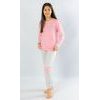 Dětské pyžamo dlouhé Srdíčko - světle růžová