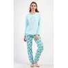 Dámské pyžamo dlouhé Denisa - mentolová