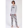 Dámské pyžamo dlouhé Enjoy - světle šedá