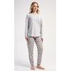Dámské pyžamo dlouhé Poppy - šedá