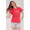 Dámské pyžamo šortky Ellie - korálová