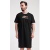 Pánská noční košile s krátkým rukávem Legend - černá