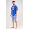 Pánské pyžamo šortky Life is beer - modrá