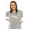 Dámská noční košile s krátkým rukávem Kopretiny - šedá