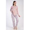 Dámské pyžamo dlouhé Linda - starorůžová