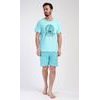Pánské pyžamo šortky Jachting - modrá