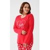 Dámské pyžamo dlouhé Amore mio - červená