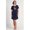 Dámská noční košile s krátkým rukávem Paula - tmavě modrá