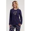 Dámské pyžamo dlouhé Sarah - tmavě modrá