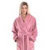 Dámský dlouhý savý župan se šálovým límcem TAMPA růžová