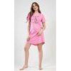 Dámská noční košile s krátkým rukávem Flowers - světle růžová