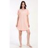 Dámské domácí šaty s krátkým rukávem Wonderful - světle lososová