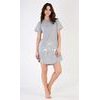 Dámská noční košile s krátkým rukávem Leontýna - světle šedá
