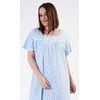 Dámská noční košile s krátkým rukávem Daniela - světle modrá