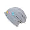 Čepice beanie tři mašličky šedá
