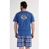 Pánské pyžamo šortky Motocycle - modrá