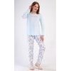 Dámské pyžamo dlouhé Karolína - světle modrá