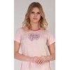 Dámské domácí šaty s krátkým rukávem Super girl - světle lososová