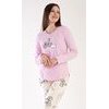 Dámské pyžamo dlouhé Dívka na kole - světle růžová