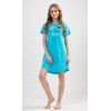 Dámská noční košile s krátkým rukávem Moře - tyrkysová