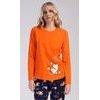 Dámské pyžamo dlouhé Liška - oranžová