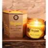 Organická svíčka 200g v jantarovém skle, Mysore Chandan - Sandalwood