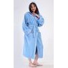 Dámský župan dlouhý s kapucí Modrásek - modrá