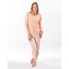 Dámské pyžamo dlouhé dámské, šité, s potiskem 19167 - lichi tělová