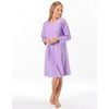 Dámská košilka noční dlouhý rukáv, šité, s potiskem 19175 - sacharóza levandulová