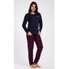 Dámské pyžamo dlouhé Emma - tmavě modrá