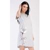 Dámská noční košile s krátkým rukávem Nicolette - světle šedá