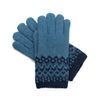 Dvojité rukavičky se skandinávskými vzory modré