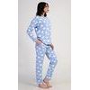 Dámské pyžamo dlouhé Obláček - světle modrá