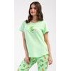 Dámské pyžamo kapri Ella - světle zelená