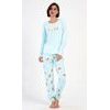 Dámské pyžamo dlouhé Adriana - světle modrá