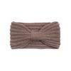 Podzimní pletená čelenka tmavobéžová