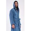Pánský župan s kapucí Albert - modrošedá