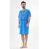 Pánská noční košile s krátkým rukávem Hodinový manžel - modrá