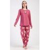 Dámské pyžamo dlouhé Pink bear - tmavě růžová