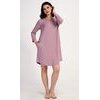 Dámské domácí šaty s tříčtvrtečním rukávem Emily - starorůžová