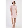 Dámské domácí šaty s krátkým rukávem Michaela - světle lososová