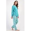 Dámské pyžamo dlouhé Denisa - mátová